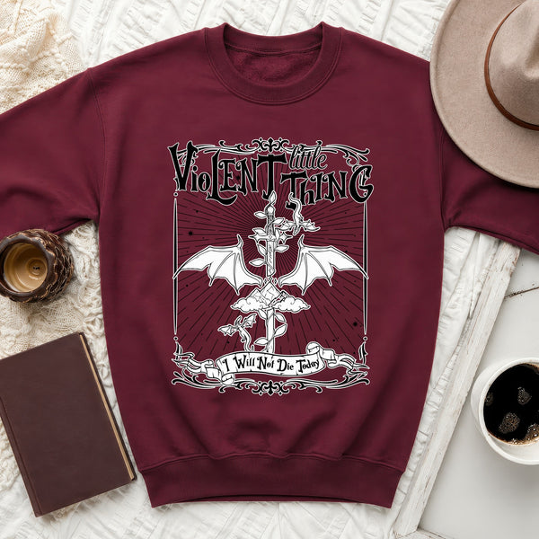 Violent Little Thing Sweatshirt in Maroon