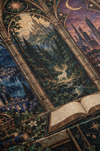 Maasverse Realms Woven Throw Blanket close-up