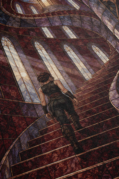 Nesta's Staircase Woven Throw Blanket close-up