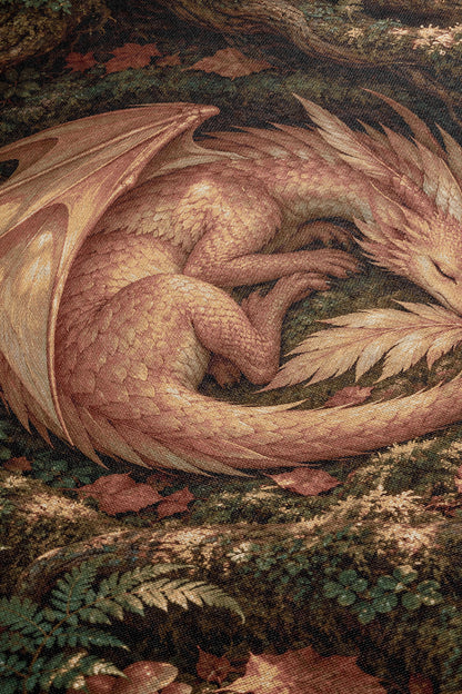 Golden Dragon Woven Throw Blanket close-up
