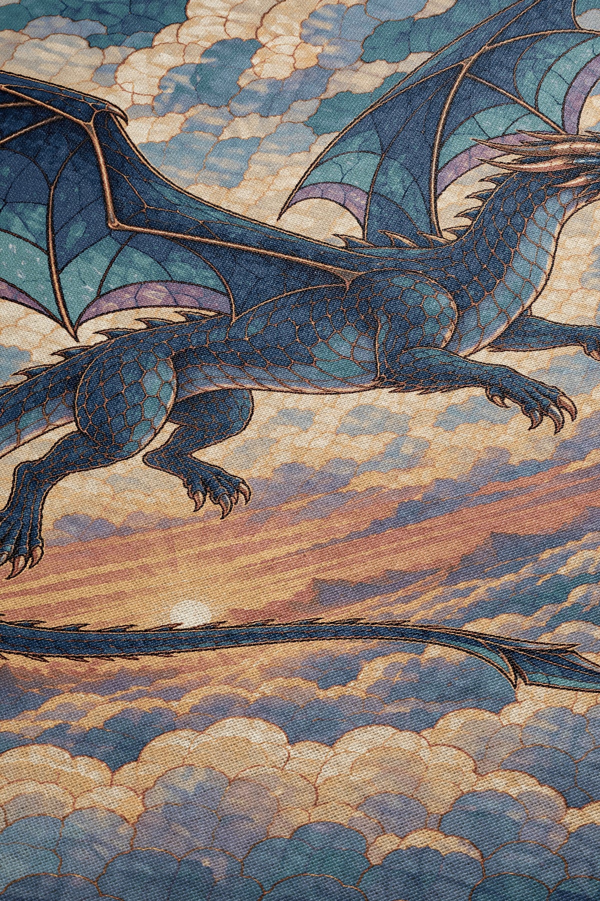 Sgaeyl Dragon Woven Throw Blanket close-up