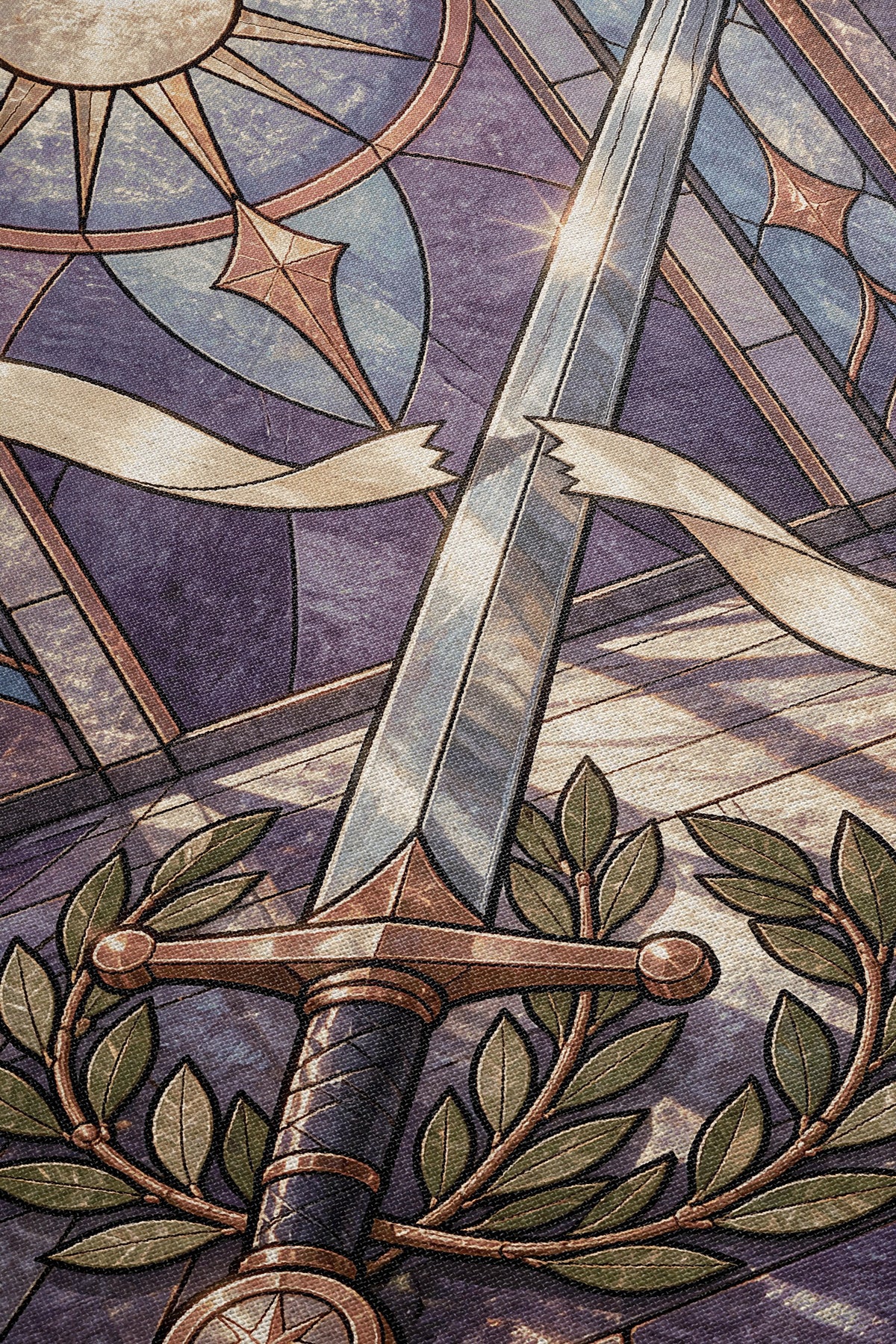 Radiant Blade Woven Throw Blanket close-up