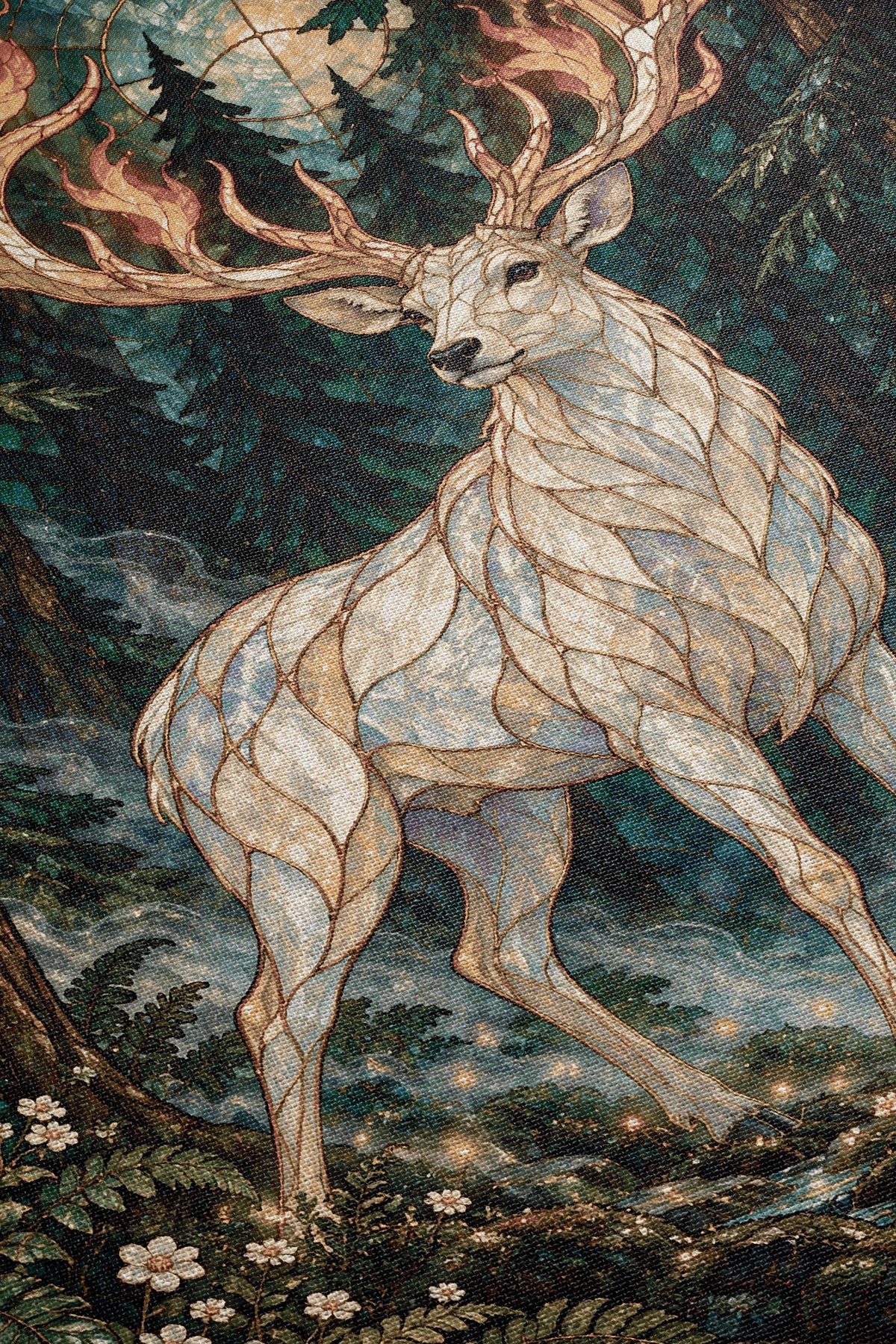 Terrasen Stag Woven Throw Blanket close-up