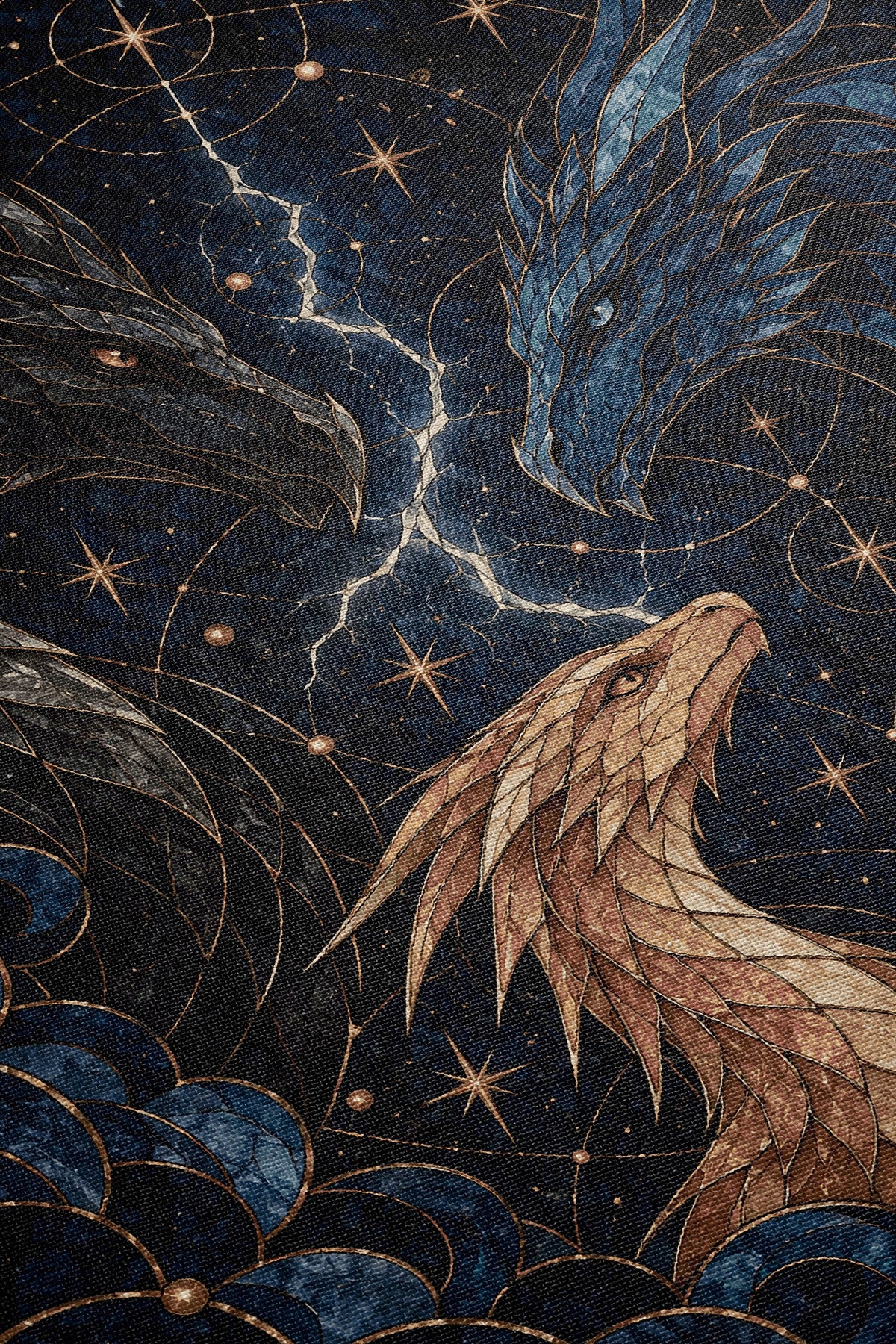 Dragon Bond Woven Throw Blanket close-up