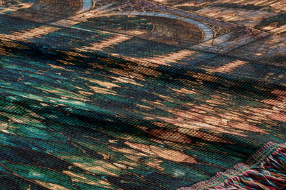 Velaris Woven Throw Blanket woven texture and fringe close-up