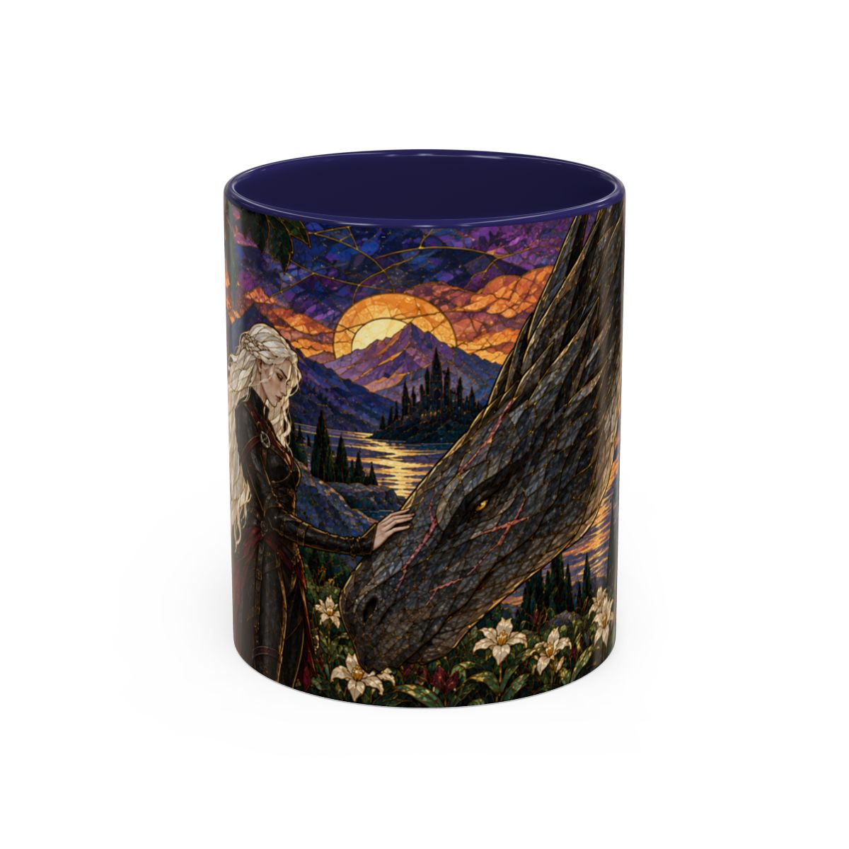 Navy mug, front