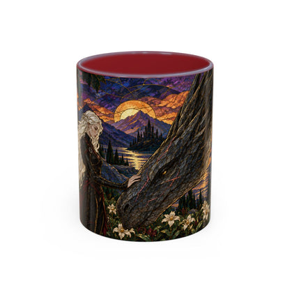 Maroon mug, front