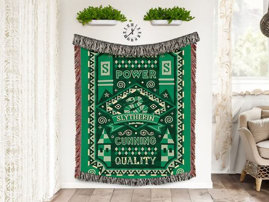 🐍 Slytherin House Pride Woven Blanket