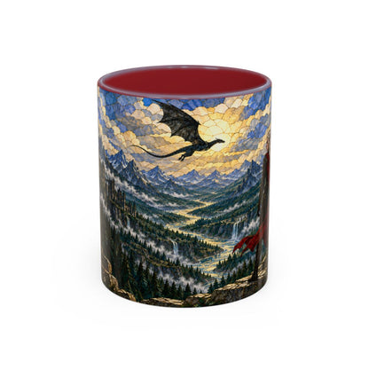 Maroon mug, front