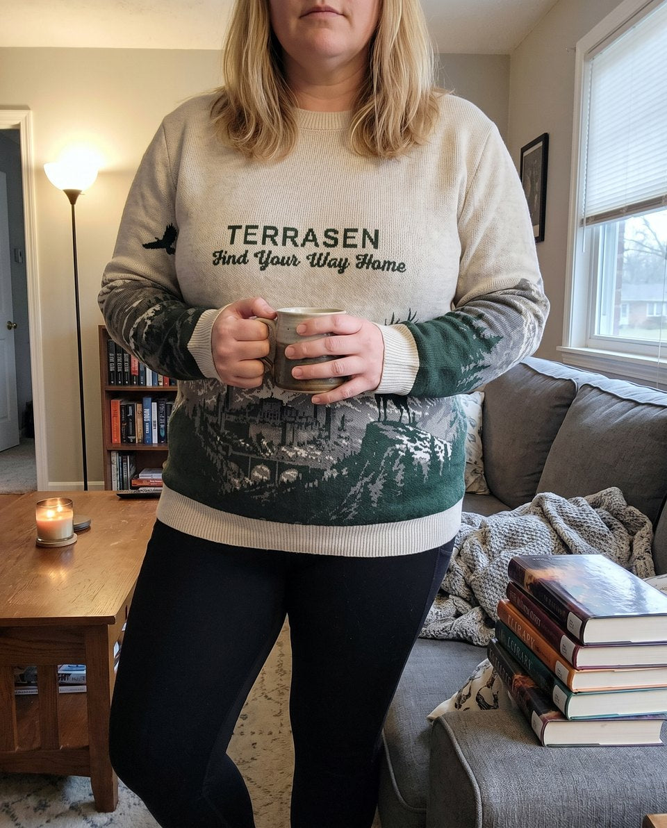 Classic Fit Knitted Crew worn in size 2XL