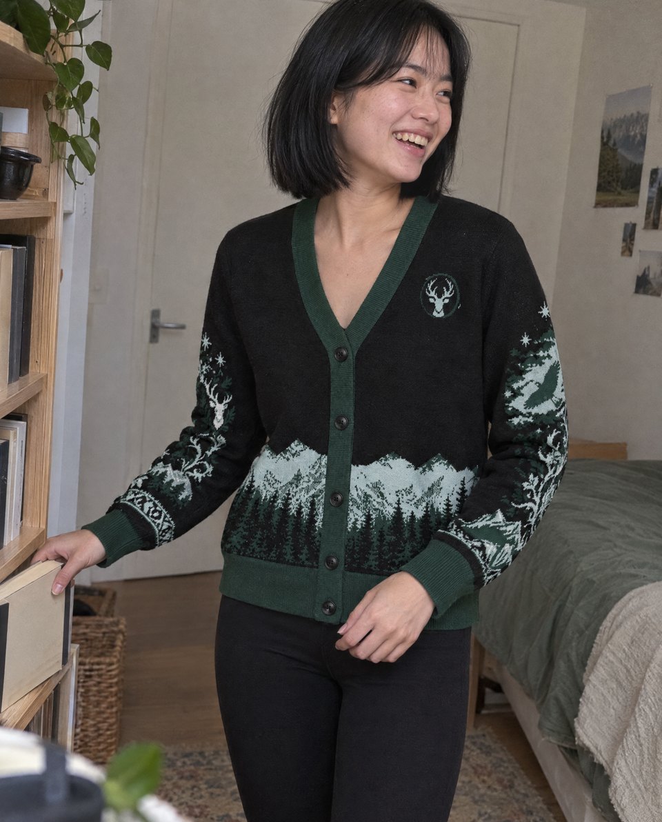 Knitted Cardigan worn in size 2XS