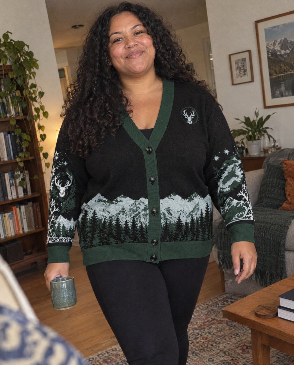 Knitted Cardigan worn in size 3XL